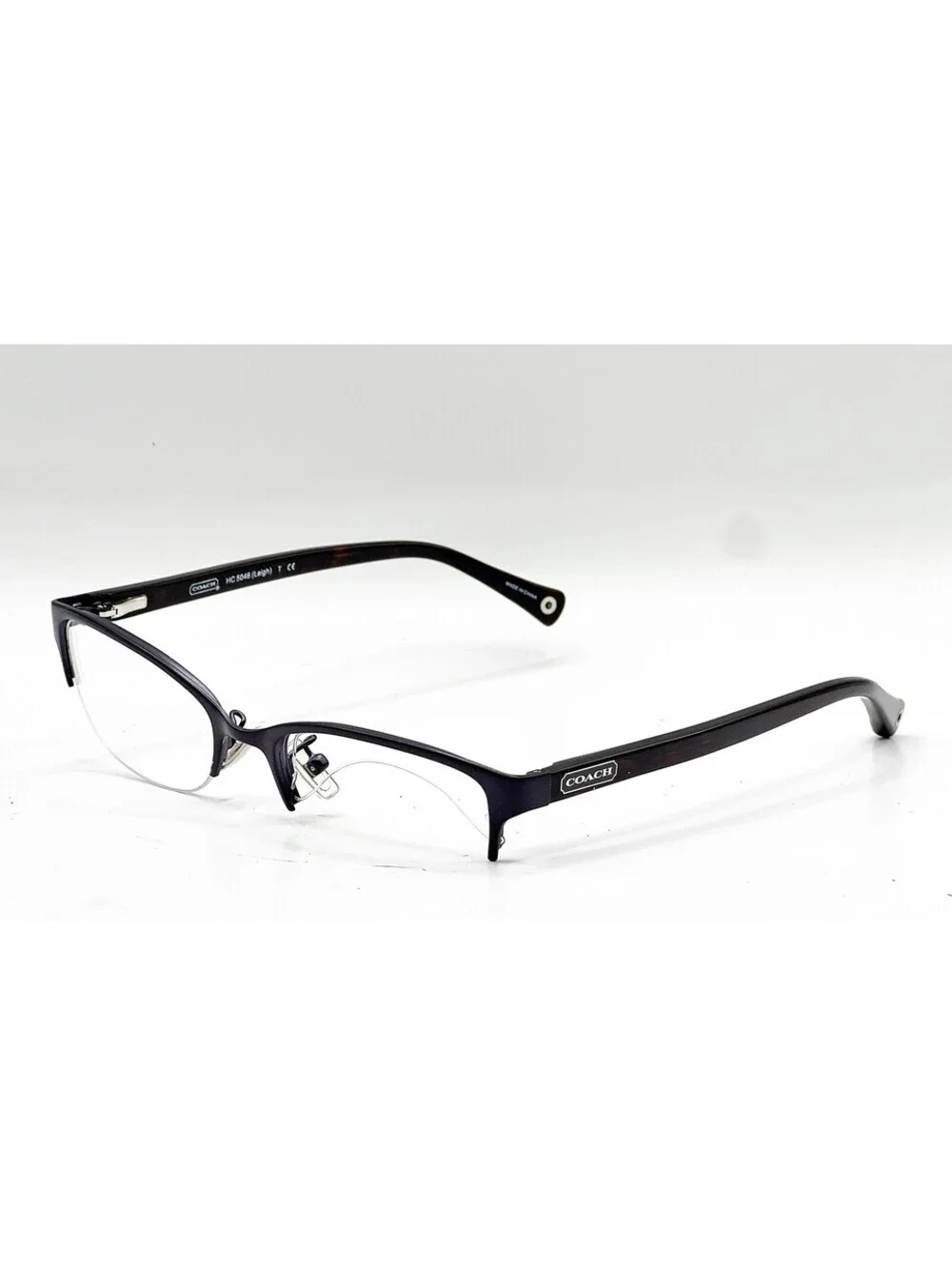 Coach Leigh 9153 Satin Navy/Dark Tortoise Authentic Eyeglasses 50-18-135